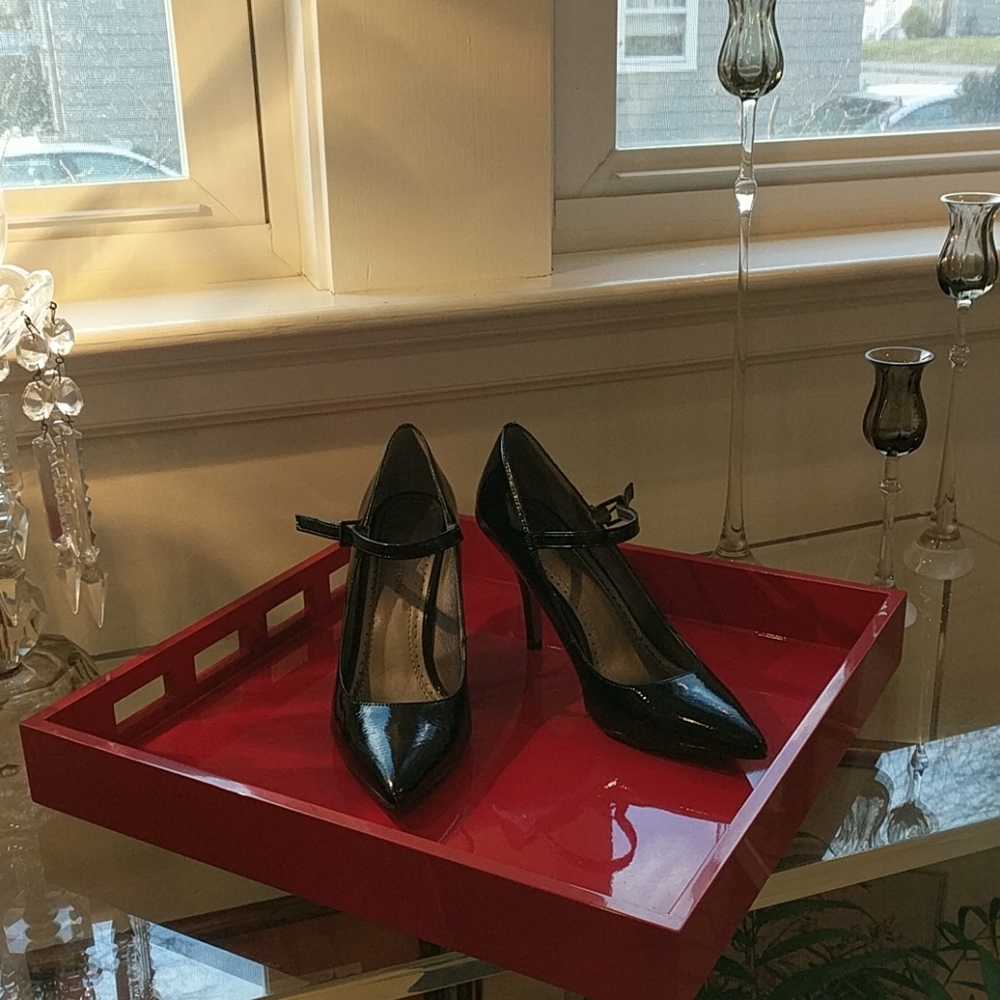 Black Mary Jane Patent Leather Heels